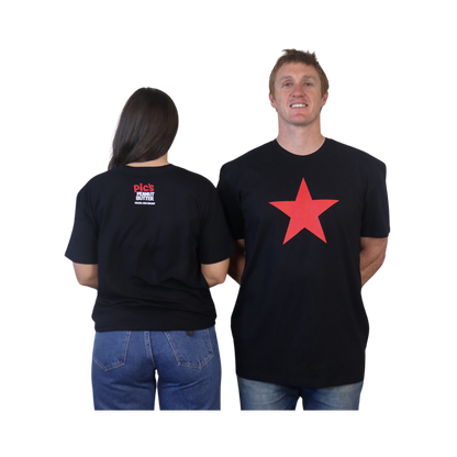 Red star T-Shirt - Black