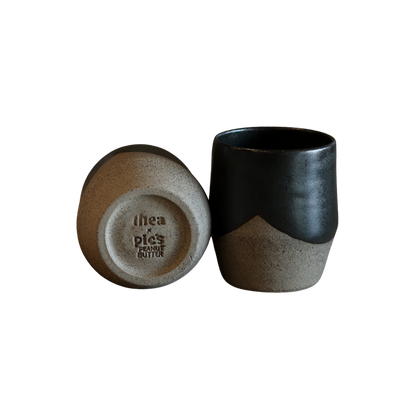 Thea Ceramics x Pic's Peanut Butter Flat white tumbler - Tōrea pango