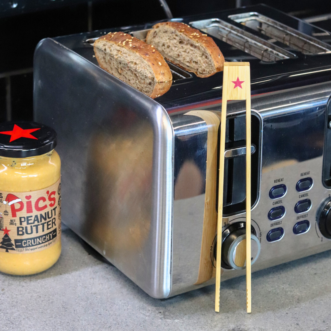 Bamboo Toaster Tongs